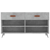 Panca Porta Scarpe Grigio Cemento 102x35x55cm Legno truciolato