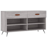 Panca Porta Scarpe Grigio Sonoma 102x35x55 cm Legno truciolato