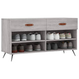 Panca Porta Scarpe Grigio Sonoma 102x35x55 cm Legno truciolato