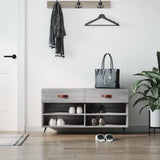 Panca Porta Scarpe Grigio Sonoma 102x35x55 cm Legno truciolato