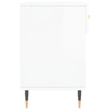 Panca Porta Scarpe Bianco Lucido 102x35x55 cm Legno truciolato