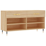 Panca Porta Scarpe Rovere Sonoma 102x35x55 cm Legno truciolato