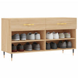 Panca Porta Scarpe Rovere Sonoma 102x35x55 cm Legno truciolato
