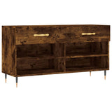 Panca Porta Scarpe Rovere Fumo 102x35x55 cm Legno truciolato