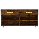 Panca Porta Scarpe Rovere Fumo 102x35x55 cm Legno truciolato