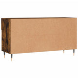 Panca Porta Scarpe Rovere Fumo 102x35x55 cm Legno truciolato