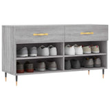 Panca Porta Scarpe Grigio Sonoma 102x35x55 cm Legno truciolato