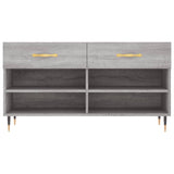 Panca Porta Scarpe Grigio Sonoma 102x35x55 cm Legno truciolato