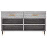 Panca Porta Scarpe Grigio Sonoma 102x35x55 cm Legno truciolato