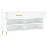 Panca Porta Scarpe Bianca 102x35x55 cm in Legno truciolato