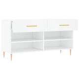 Panca Porta Scarpe Bianca 102x35x55 cm in Legno truciolato