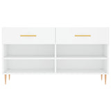 Panca Porta Scarpe Bianca 102x35x55 cm in Legno truciolato