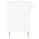 Panca Porta Scarpe Bianca 102x35x55 cm in Legno truciolato