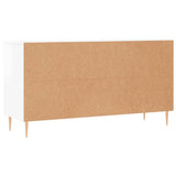 Panca Porta Scarpe Bianco Lucido 102x35x55 cm Legno truciolato