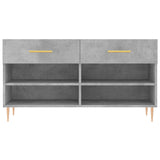 Panca Porta Scarpe Grigio Cemento 102x35x55cm Legno truciolato