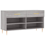 Panca Porta Scarpe Grigio Sonoma 102x35x55 cm Legno truciolato