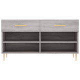 Panca Porta Scarpe Grigio Sonoma 102x35x55 cm Legno truciolato
