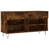 Panca Porta Scarpe Rovere Fumo 102x35x55 cm Legno truciolato