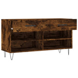 Panca Porta Scarpe Rovere Fumo 102x35x55 cm Legno truciolato