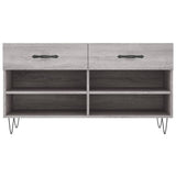 Panca Porta Scarpe Grigio Sonoma 102x35x55 cm Legno truciolato