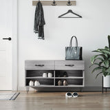 Panca Porta Scarpe Grigio Sonoma 102x35x55 cm Legno truciolato