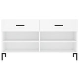 Panca Porta Scarpe Bianca 102x35x55 cm in Legno truciolato