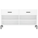 Panca Porta Scarpe Bianca 102x35x55 cm in Legno truciolato