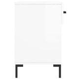 Panca Porta Scarpe Bianco Lucido 102x35x55 cm Legno truciolato