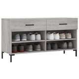 Panca Porta Scarpe Grigio Sonoma 102x35x55 cm Legno truciolato