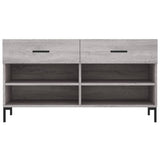 Panca Porta Scarpe Grigio Sonoma 102x35x55 cm Legno truciolato