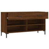 Panca Porta Scarpe Rovere Marrone 102x35x55cm Legno truciolato