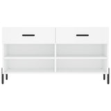 Panca Porta Scarpe Bianca 102x35x55 cm in Legno truciolato