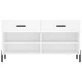 Panca Porta Scarpe Bianca 102x35x55 cm in Legno truciolato