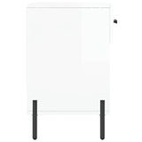 Panca Porta Scarpe Bianco Lucido 102x35x55 cm Legno truciolato