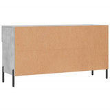 Panca Porta Scarpe Grigio Cemento 102x35x55cm Legno truciolato