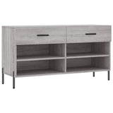 Panca Porta Scarpe Grigio Sonoma 102x35x55 cm Legno truciolato