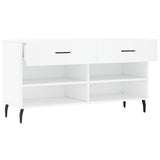 Panca Porta Scarpe Bianca 102x35x55 cm in Legno truciolato