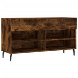 Panca Porta Scarpe Rovere Fumo 102x35x55 cm Legno truciolato