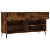 Panca Porta Scarpe Rovere Fumo 102x35x55 cm Legno truciolato