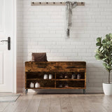 Panca Porta Scarpe Rovere Fumo 102x35x55 cm Legno truciolato