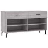 Panca Porta Scarpe Grigio Sonoma 102x35x55 cm Legno truciolato