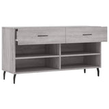 Panca Porta Scarpe Grigio Sonoma 102x35x55 cm Legno truciolato