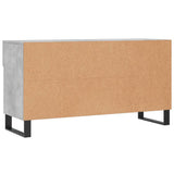 Panca Porta Scarpe Grigio Cemento 102x35x55cm Legno truciolato