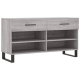 Panca Porta Scarpe Grigio Sonoma 102x35x55 cm Legno truciolato