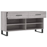 Panca Porta Scarpe Grigio Sonoma 102x35x55 cm Legno truciolato