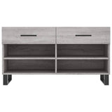 Panca Porta Scarpe Grigio Sonoma 102x35x55 cm Legno truciolato