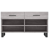 Panca Porta Scarpe Grigio Sonoma 102x35x55 cm Legno truciolato