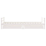 Giroletto Bambini con Cassetti Bianco 80x200cm Massello di Pino