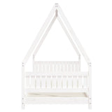 Giroletto per Bambini Bianco 90x200cm in Legno Massello di Pino