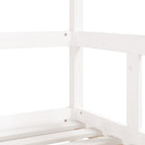 Giroletto per Bambini Bianco 70x140cm in Legno Massello di Pino